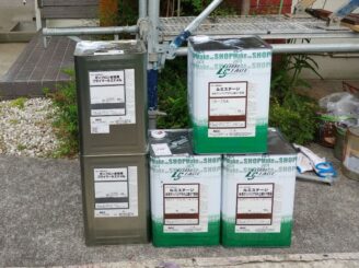 ボンフロン水性用プライマーＳエナメル、ルミステージ水性サンバリアＳＲ上塗ＧＴ