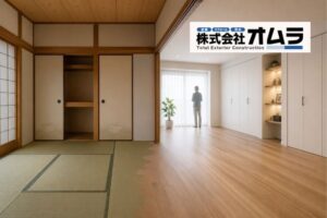 和室を洋室にリフォームするなら？畳からフローリングに変える費用と注意点